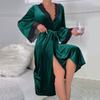 Новый женский длинный бархатный халат сексуальная ночная рубашка горячая одежда