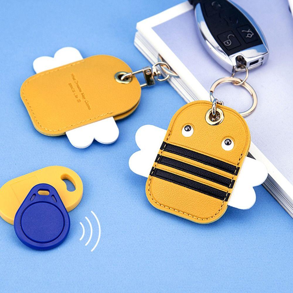 Airtag Cartoon Gift Access Control Card Cover Badge Card Holders With Keychain Protective Sleeve