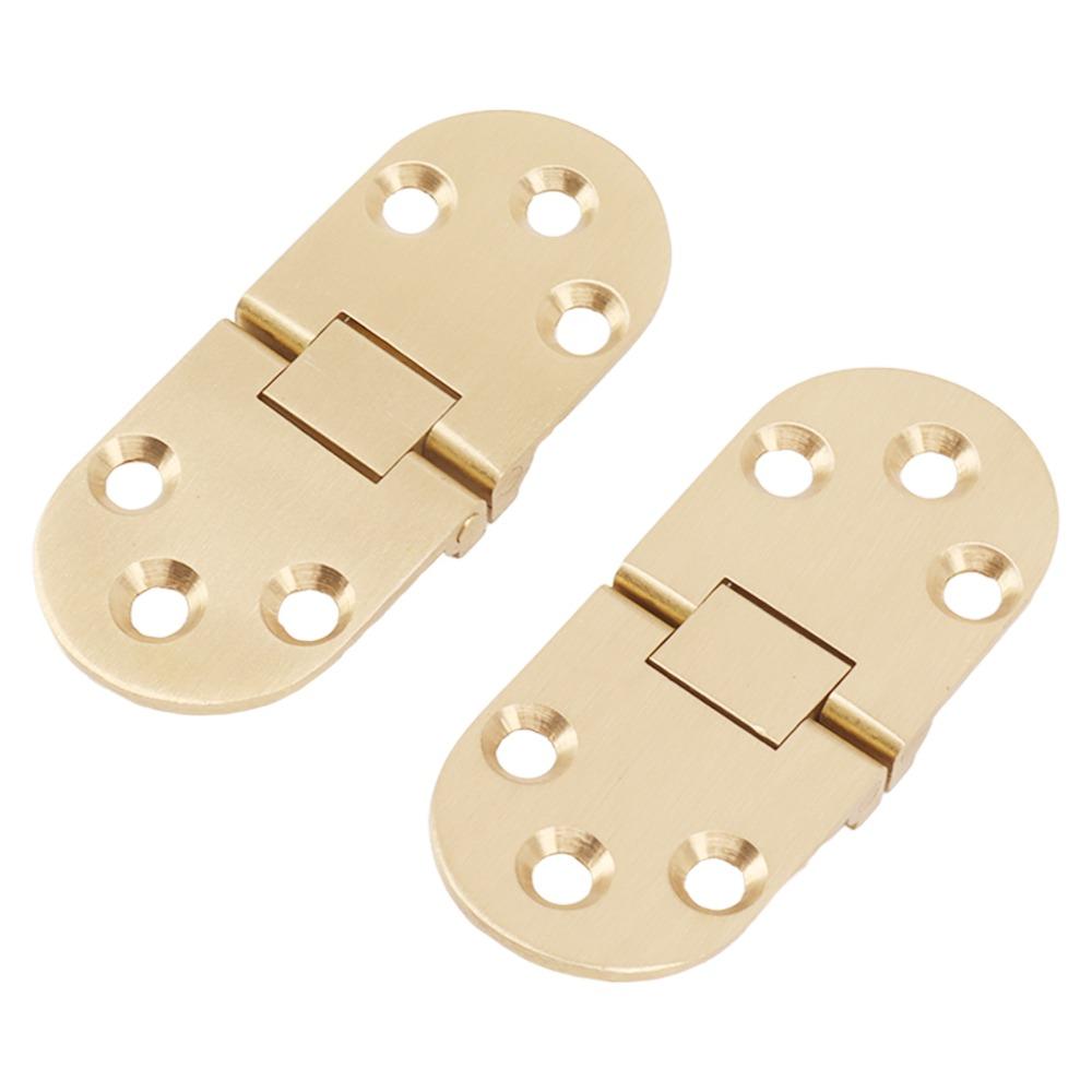 2pcs Brass Folding Table Hinge Round Edge Table Hinge Classic Flap Hinge Folding Table