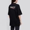 Balenciaga Политическая кампания Весна/Лето 2020 Футболка с рукавами реглан Женская Черная Свободный крой Издание 620941TIV521070
