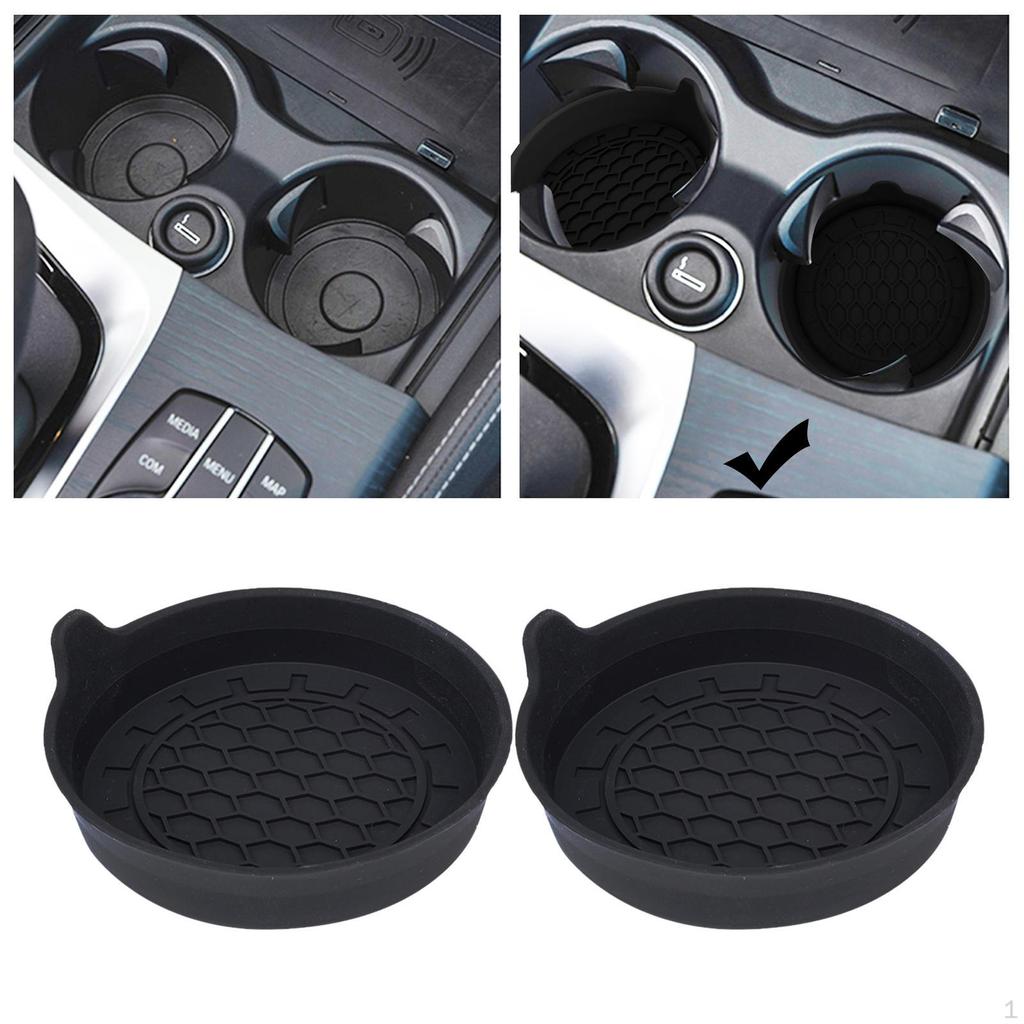 2 Pieces Car Coasters for Cup Holders Interior Accessories Easy Installation Drink Coaster Anti