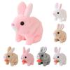 Электрическая плюшевая игрушка кролик интерактивная прыгающая подергивающаяся трясущаяся игрушка кролик для малышей развивающая игрушка для ползания на животе мягкая игрушка для животных