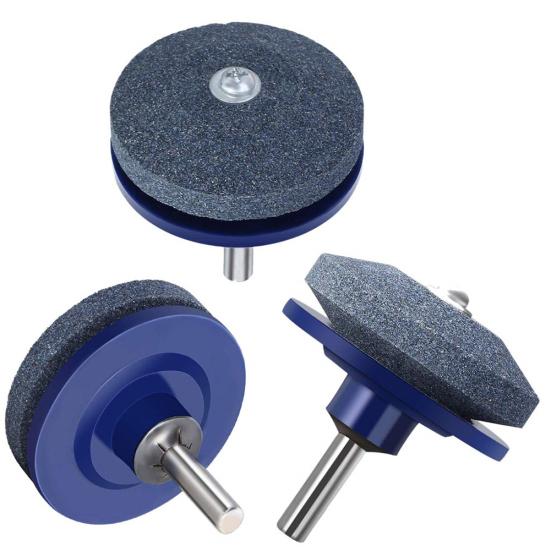 1Pc Lawn Mower Power Drill Knife Blade Scissors Sharpener Head Grinding Tool