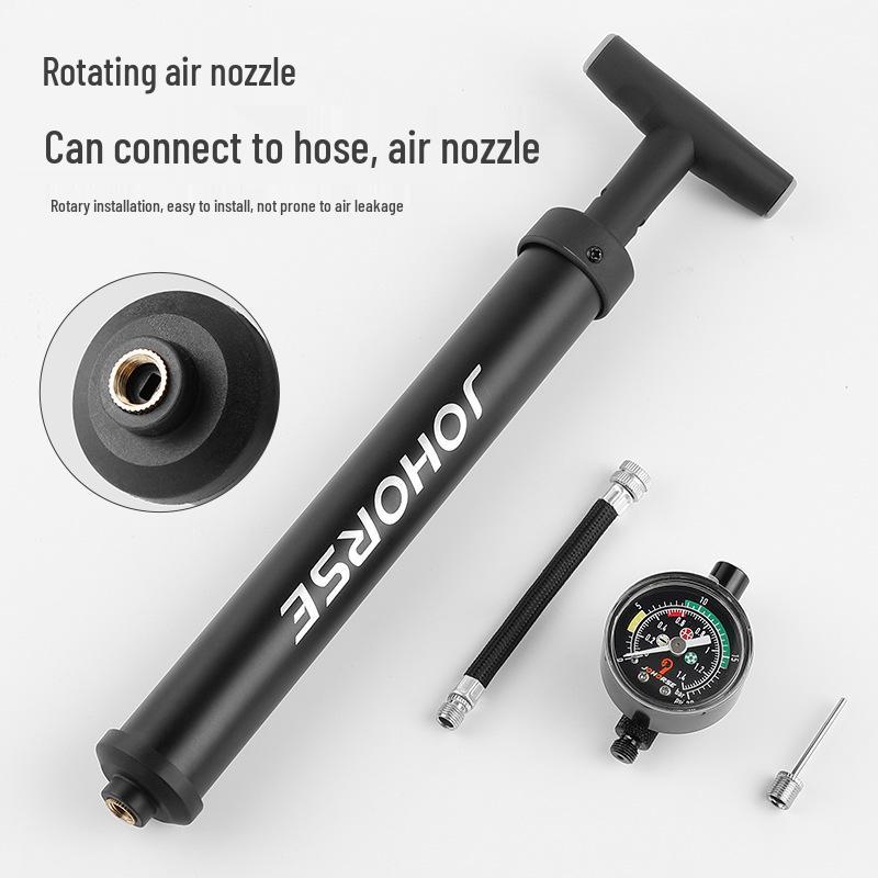 Portable Multi-Sport High-Pressure Inflator with Gauge & Ball Needles for Basketball, Football, Volleyball