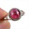 Натуральный гранат драгоценный камень ручной работы 925 пробы серебро подарок кольцо S.8 g5f87