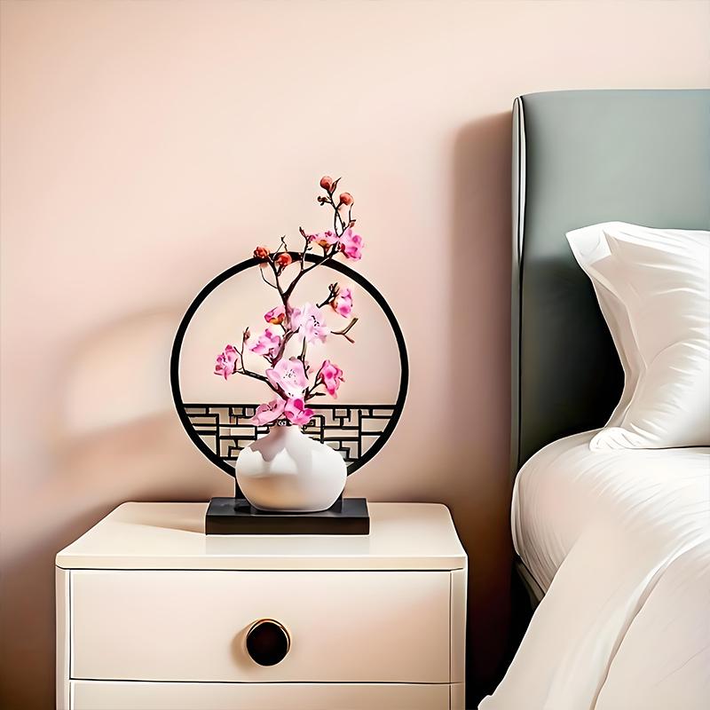 Пластиковое креативное украшение для двора в китайском стиле, фойе, мини-декоративная ваза, элегантная ширма