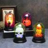 Реквизит для украшения на Хэллоуин Тыквенный фонарь Светодиодная светящаяся лампа Абажур Декор для бара Вечеринки Подставка для свечи Ночник Настольное украшение
