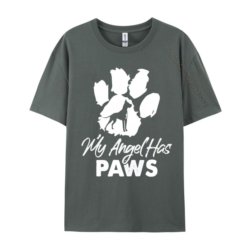 My Angel Has Paws Great Dane Dog Breed Paws Tshirt Unisex Tshirts Vintage Tops Unisex Cotton T Shirts Harajuku Printed Top Tees