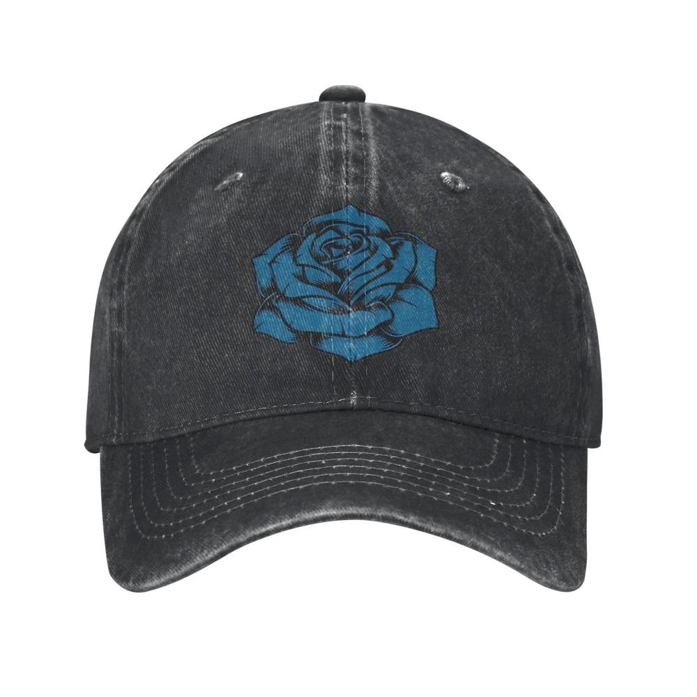 Летняя кепка Ado Blue Rose бейсболка солнцезащитная на заказ DIY выстиранная тракерская шляпа мужская взрослая уличный стиль спортивные бейсболки повседневные