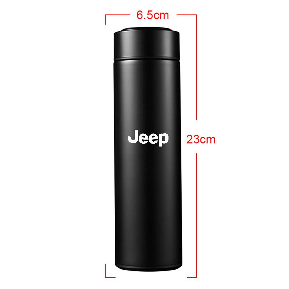 For Jeep Auto Logo Thermo Mug Double Stainless Steel Leak_Proof Car Thermos Cup For Jeep Grand Cherokee Wrangler Renegaed Com