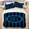 Inter Milan Legacy: Blue Black Pride Three-piece set (1 * duvet cover + 2 * pillowcase, without core) Bedding set Christmas birthday gift