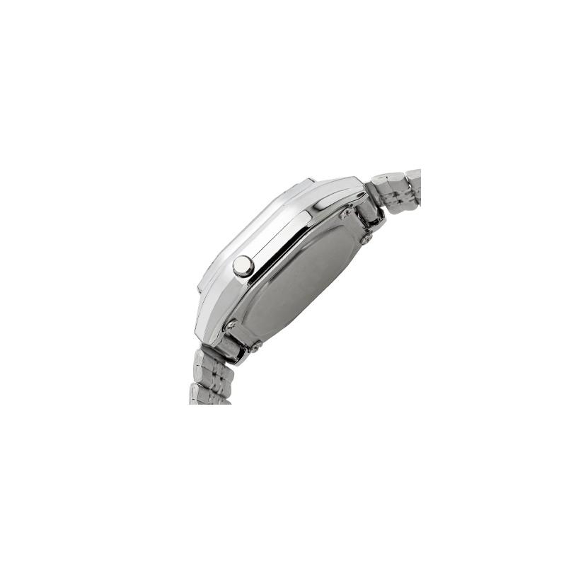 Casio Серия YOUTH - маленькие металлические квадраты, модный ретро-бизнес, водонепроницаемый ЖК-дисплей, кварцевый механизм, ремешок из нержавеющей стали, LA680WA-4C
