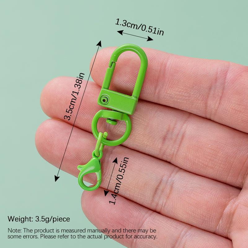 10 шт. цветной брелок-подвеска с карабинами Matel для самостоятельного изготовления ювелирных изделий, брелок для ключей, пряжка для собак, аксессуары
