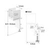 Yamazaki Jitsugyo 10827 Clothes Drying Pole Holder Set of 2 for Kamoi Corner White W3.5 x D4.9 x H8.9~10.4cm (per piece) Tower Laundry Drying Room