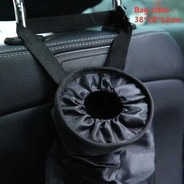 Waterproof Car Trash Bag 38x18x12cm Litter Container Garbage Bin Organizer for Vehicle Storage Essential Auto Accessories