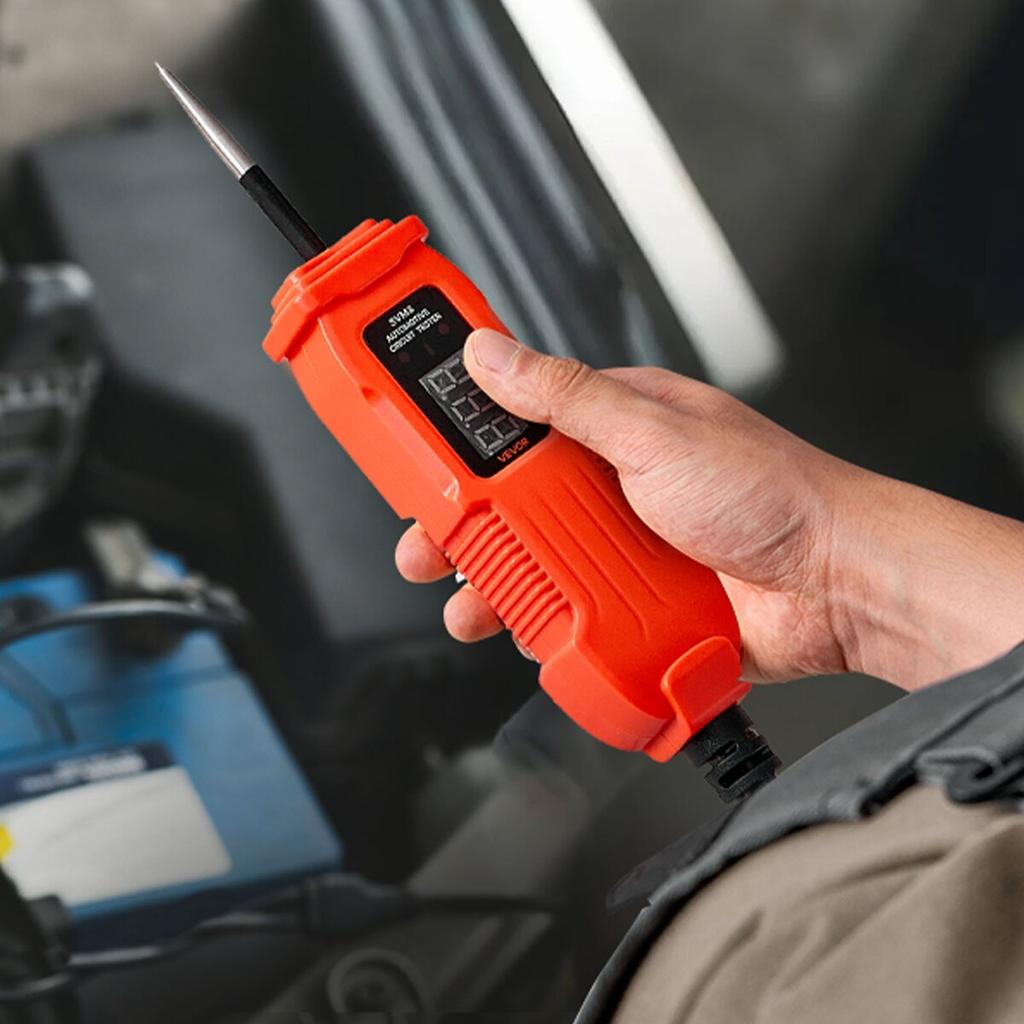 Automotive Circuit Tester, 3 - 72 DCV Power Circuit Probe Tester with LED Screen and Lighting, Automotive Power Tester Probe with 11.5 ft / 3.5 m
