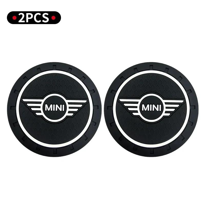 1/2Pc Car Auto Water Cup Slot Non-Slip Mat Water Cup Bottle Holder Mat For MINI Cooper JCW WORKS R55 R56 F55 F56 R57 R58 R59 R60 ycahd11