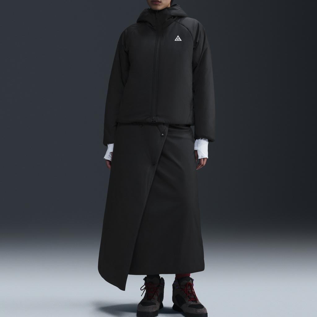 Nike Куртка Therma-FIT ACG Rope De Dope для активного отдыха, повседневная, на молнии, с капюшоном, женские куртки, цвет черный, горный-белый FV7336-010