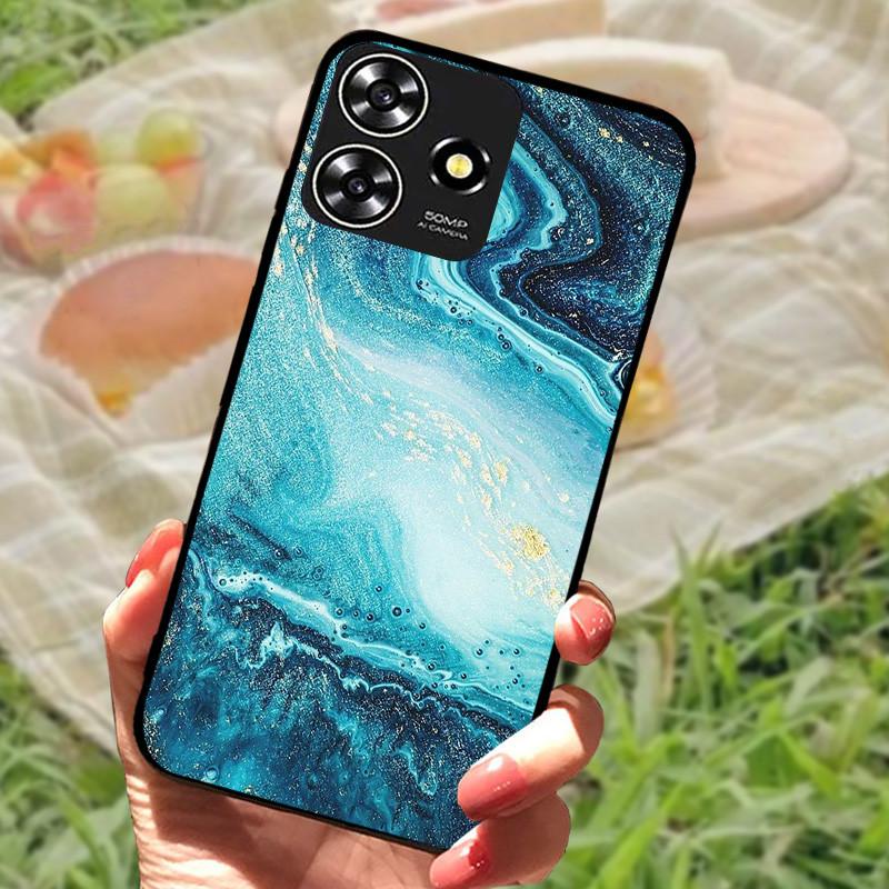 Для ZTE Blade V50 Умный Чехол-Крышка Силиконовый Мягкий Мраморный Черный Бампер Funda Coque для ZTE V50 Дизайн 4G Защитный V50Smart