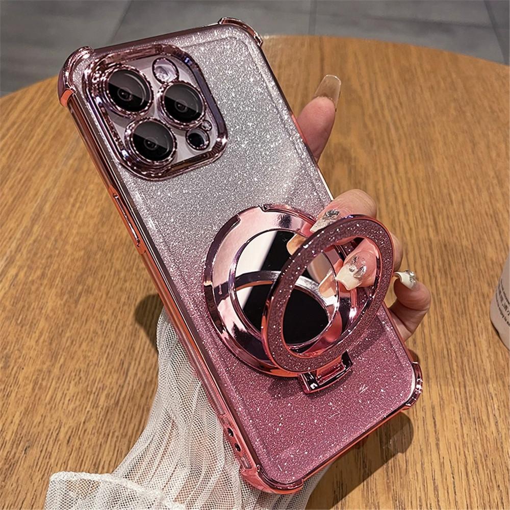 Блестящий противоударный силиконовый чехол для Xiaomi Poco X7 X6 Pro M6 F7 F6 F4 X5 X3 NFC POCO C65 C75 Зеркальный магнитный держатель-подставка Чехол