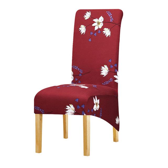 Чехол для стула большого размера с принтом, чехлы на длинные спинки, чехлы для стульев для обеденного стола, для дома, ресторана, отеля, вечеринки, свадьбы, банкета