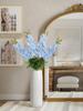 4 Pcs Faux Delphinium Flowers Artificial Flowers 80cm Long Stem Larkspur Latex Real Touch for Tall Vase Tables Home Wedding Garden Decor