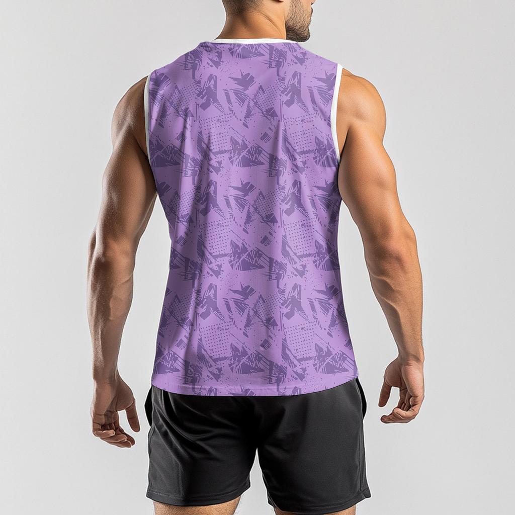 Мужская мода принтованный спортивный повседневный жилет без рукавов