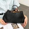 2024 Vintage Women's Large Capacity Woven Leather Tote Handbag