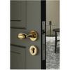 Golden Zinc Alloy Bedroom Door Lock Bathroom Lock Magnetic Suction Mute Room Door Handle Indoor Door Lock Split Door Handle Lock