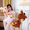 Cute Simulation Big Cock Doll Plush Toy Chick Hen Doll Kindergarten Baby Soothing Doll