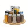 Деревянный поднос, вращающийся органайзер для приправ, держатель для деревянного поворотного стола, шкаф для посуды, банок, тарелок, круглый поднос для приправ