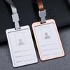 Zinc Zinc Alloy Security Identity Business Certificate Cover Work Badge ID Card Holder Pass Tag with Lanyard