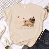 Pug Tshirt Women Anime T-shirts Female Japanese Clothes T-shirts 2025 Summer Women Lady Basic Streetwear Graphic T Shirts Y2K