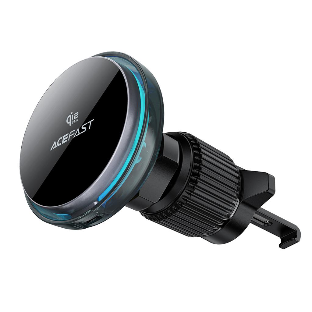 ACEFAST D61 QI2 25W Magnetic Wireless Charging Car Mount Adjustable Car Charging Holder with Cooling Fan