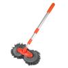 Three-Section Telescopic Car Wash Mop Roof Window Cleaning Maintenance Auto Supplies Double Brush Head Rotating