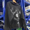 Unisex Oversized Hoodie With Distressed Print Design Cotton Sweatshirt Youth Streetwear Casual Wear