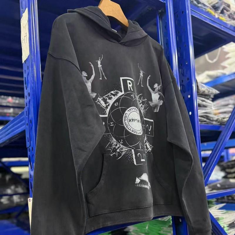 Unisex Oversized Hoodie With Distressed Print Design Cotton Sweatshirt Youth Streetwear Casual Wear