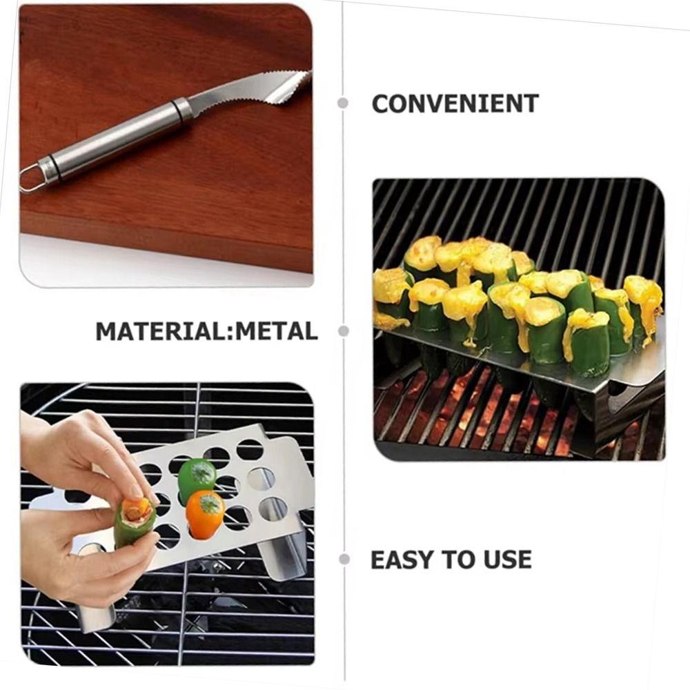 Компактный гриль-барбекю Chili с антипригарным покрытием, инструменты для гриля на открытом воздухе, аксессуары для барбекю