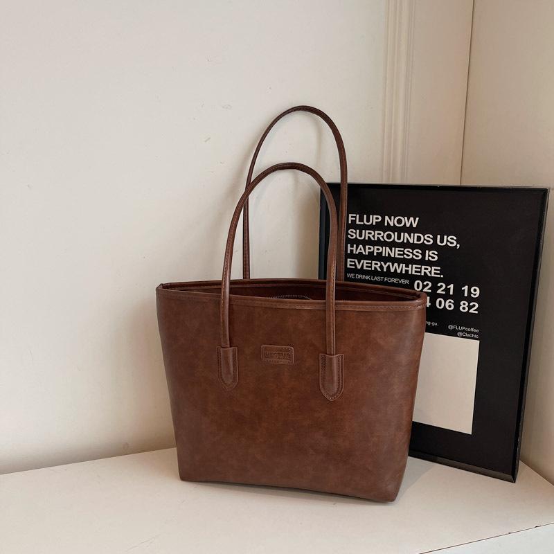 Ретро сумка женская большой вместимости новая модная универсальная простая наплечная сумка сумка-тоут для поездок на работу