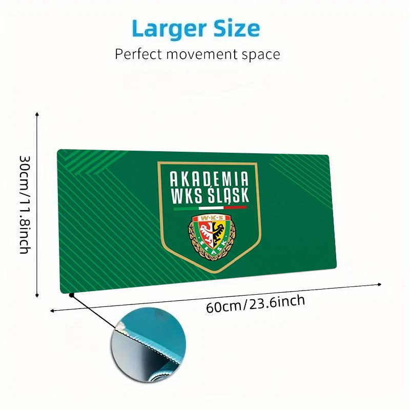 Śląsk Wrocław Print Cushion Non-slip Laptop Tablet Big Mousepad XXL Mat Mini PC Playmat With Lock edge