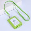 Держатель для бейджа с однотонным цветным ремешком для удостоверения личности, держатели для рабочих карточек, офисные принадлежности