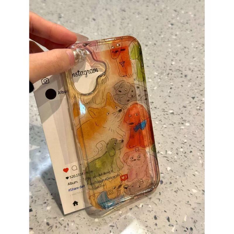 Чехол для телефона с ярким принтом кота в стиле граффити для IPhone 13 14 15 16 17 Pro Max, полноразмерный, из мягкого силикона, противоударный
