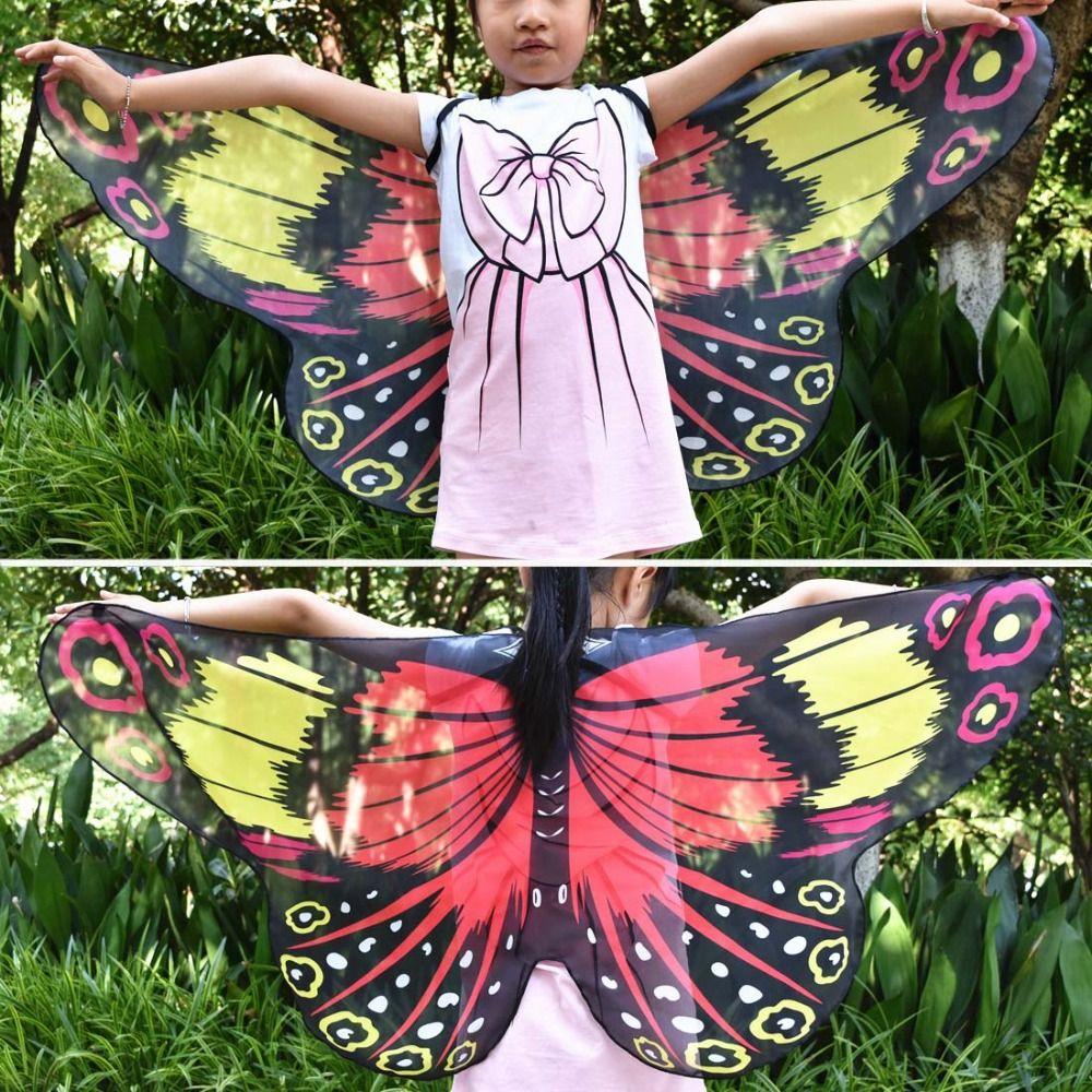 Shoulder Straps Butterfly Wings Costume Cape Fancy Cloak  Kids