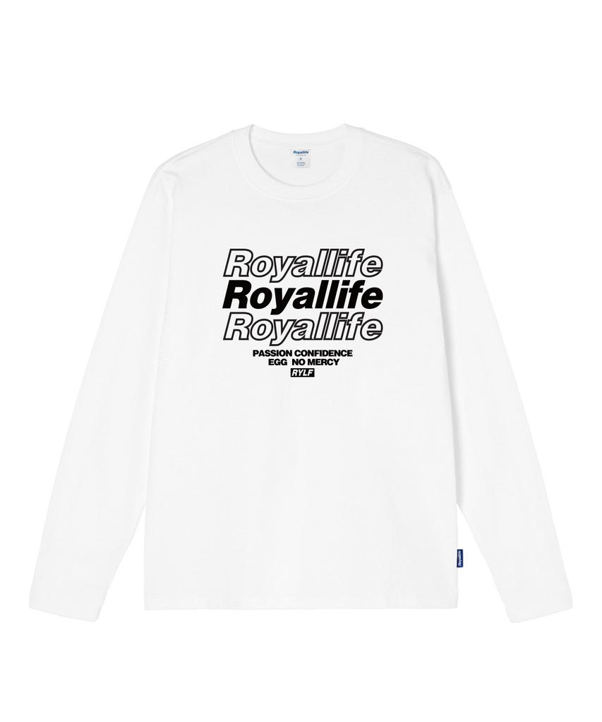 ROYALLIFE Rll201 Лонгслив с множеством логотипов - Белый