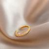 Темпераментный нишевый дизайн, простое и крутое кольцо, женская модная индивидуальность, японское и корейское золотое кольцо