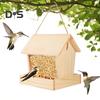 Wooden Bird Feeder Outside Hanging Wild Bird Feeder House Squirrel Proof Bird Feeder Mealworm Feeder for Cardinals Finches Bluebird