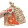 Hand crocheted coarse wool hat women's autumn and winter warm ear protection hat 2024 Korean version three-dimensional flower bag head cold hat
