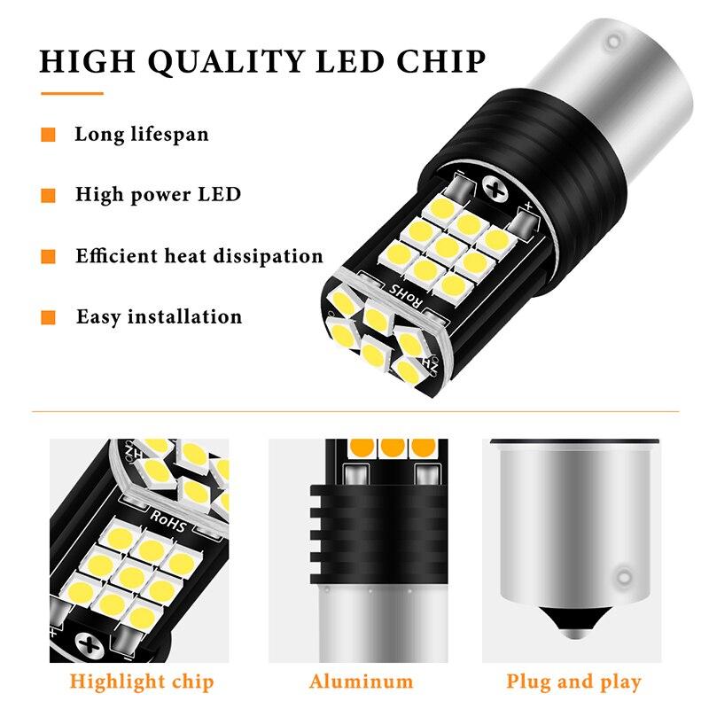 2 шт. T20 7443 7440 3030 24SMD светодиодные лампы автомобильные тормозные лампы фары заднего хода красные желтые белые 12 В