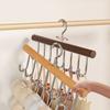 Многофункциональная вешалка для бюстгальтеров 8 крючков Органайзер для одежды Стойка Новая деревянная вешалка для ремней