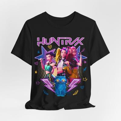 Футболка Huntrix, яркая футболка унисекс, графическая футболка для мужчин и женщин, короткая